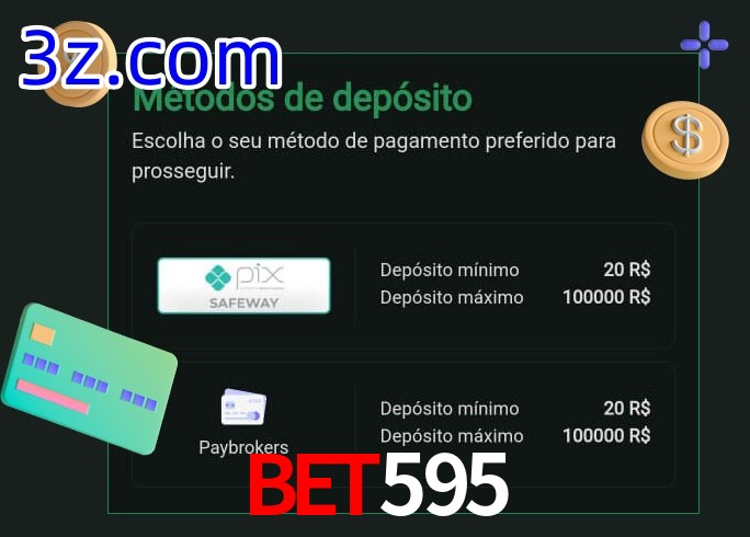 O cassino Bet595 oferece uma grande variedade de métodos de pagamento